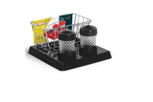 PORTA GUARDANAPO PRETO REF-315-7 NIQUELART