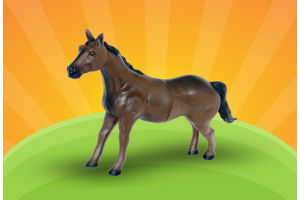 CAVALO MARROM DE VINIL REF-VB233