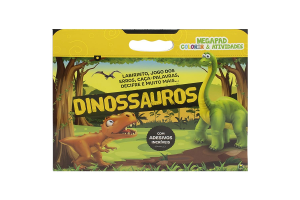 MEGAPAD- COLORIR & ATIVIDADES- DINOSSAUROS REF-1158740