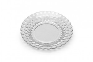 PRATO FUNDO TRANSPARENTE BOLHAS 22CM REF-24197 / SP967