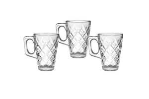 XICARA DE VIDRO TRANSPARENTE BUBBLES 255ML REF-24501/ MPGCON0255BUBFF