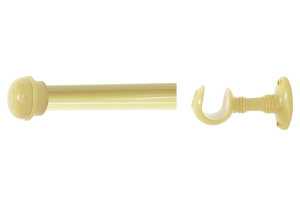 KIT VARAO CORTINA ACO 2M PALHA 19MM REF-241