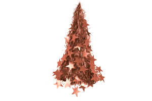 CONE ESTRELA DECOR ROSE 26 CM REF-68149-003