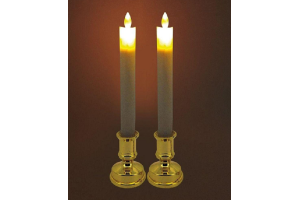 VELA LED CASTICAL PL BRANCO PRATA COM 2 UNIDADES REF-25562001