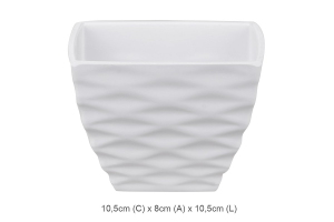 VASO PLT.QUADRADO BANCO 9,5CM REF-34269001