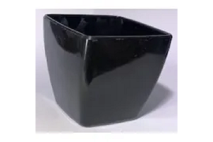 VASO PLT.QUADRADO PRETO 8,5CM REF-34266002