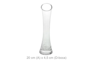 VASO VIDRO 0,5CM TRANSPARENE 20CM REF-42088001