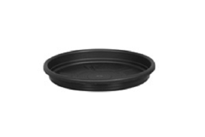 PRATO P/ VASO REDONDO 18CM PRETO REF-126472