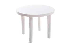 MESA REDONDA PERNA RETA BRANCA REF-106