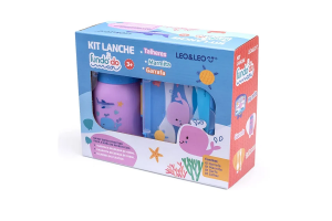 KIT LANCHE FUNDO DO MAR GARRAFA PLASTICA 500ML+ MARMITA 700ML REF-97830