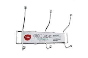 CABIDE PAREDE TRIPLO METAL 22,5cm x 7cm x 13cm REF- CK4064