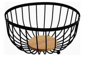 Fruteira Aramado Mdf Multiuso Cozinha Preto Decorativo