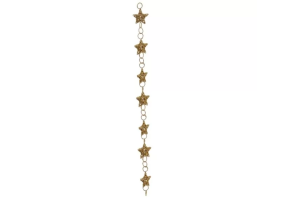 ENFEITE NATAL CORDAO ESTRELA DOURADO 2M REF-66661002