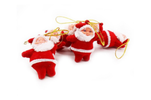 ENFEITE NATAL PAPAI  NOEL C/ GLITTER C/09 UND VERMELHO REF-74476001