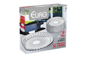 CJ. DE PRATOS DE VIDRO 7 LINHA BUBBLE REF-VDR7528