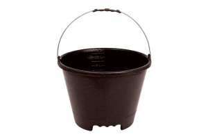 BALDE PLASTICO PRETO 12 LTS C/CAVA REF-TSW400