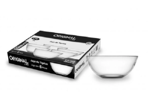 JOGO DE TIGELA VIDRO 6PÇS REDONDA LISA 12,70CM REF-SL0809 REF-0809