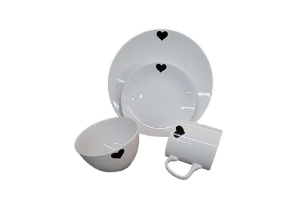 KIT JANTAR CORACAO 4PCS BRANCO REF-DR0038HT4