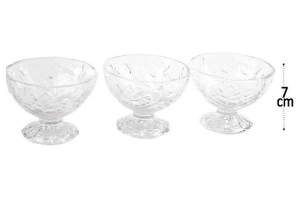 TACA SOBREMESA AYLAN 220ML C/ 3PCS REF-LGGI010