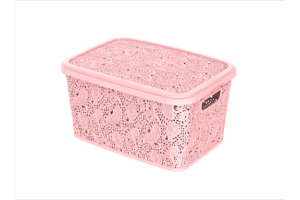 CESTO ORGANIZADOR MULTIUSO C/ TAMPA 10L RS REF-611