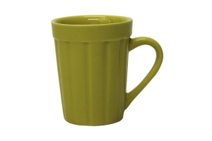 CANECA COPO 220ML CANELADA AMARELA REF-51506