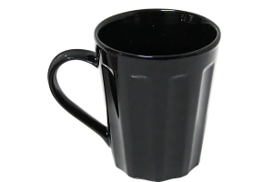 CANECA COPO 220ML CANELADA PRETA REF-51504