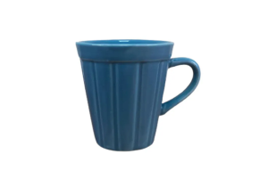 CANECA COPO 120ML CANELADA AZUL REF-51510