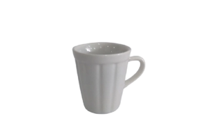 CANECA COPO 120ML CANELADA BRANCA REF-51509