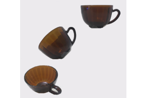 XICARA DE VIDRO AMBAR ROXA GMB REF-CUP02A/C0002