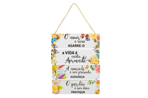 QUADRO DECORATIVOS 39X28CM O AMOR E RARO AGARRE-O A VIDA E CURTA APROVEITE-A) REF-QQP003