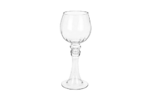VASO DE VIDRO COM PE DECOR TRANSPARENTE REF-47346-311