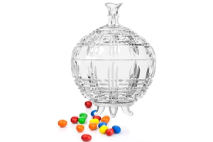 BOMBONIERE DE VIDRO ATHENA 850ML 17,8CM REF-13647