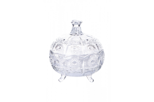 BOMBONIERE DE VIDRO 12CM BOHEMIA REF-24396 / 12GB1MBCRY3S300198 COLORIDO