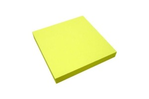 BLOCO DE ANOTAÇÕES BRW AMARELO NEON 76X76mm COM 100 FOLHAS