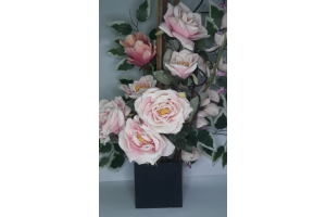 VASO FLOR MADEIRA PRA DECORACAO REF-018