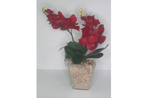 VASO FLOR DE VIDRO PRA DECORACAO 29CM REF-040