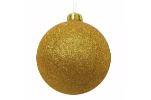 BOLA NATAL C/ GLITTER DOURADO 12CM REF-73953002