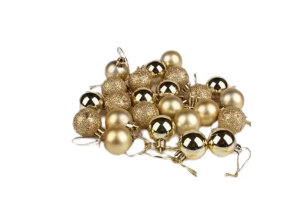 BOLA NATAL EM TUBOMISTA C/12UND DOURADO 2CM REF-73975001