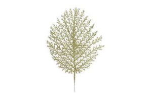 C. FOLHA SAMAMBAIA NATAL C/GLITTER DOURADO 27CM REF-22046001