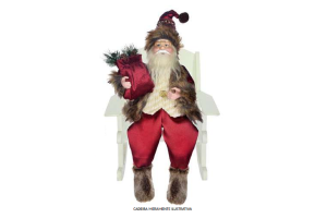 BONECO NATAL PAPAI NOEL EM PE BORDO DOUR REF-72757001