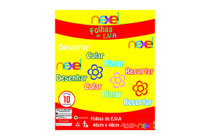 PLACA DE EVA LISO 40X48 1,5MM AMARELO NEXEL