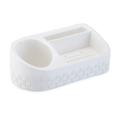 PORTA DETERGENTE RATTAN C/BASE BRANCO REF-133/B