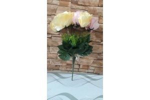 B. ROSA CETIM X12 ROSA AMARELO 32CM REF-42222006