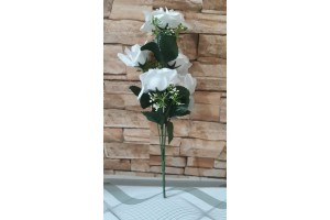 B. ROSA AVELUDADO X5 BRANCO 33CM REF-42346002