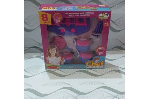 KIT APREDENDO A COZINHAR 8 PÇS RF003 BRINQUEDOS LUMAR