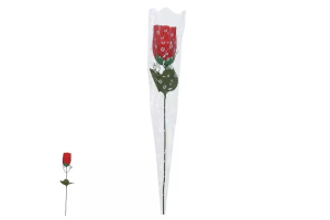 H. ROSA BOTAO C/ EMBALAGEM AVELUDADO VERMELHO 32CM REF-41965001