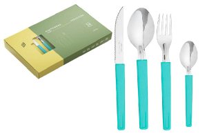 JG DE TALHERES 24 PC CB VERDE TURQUESA REF-60224/31