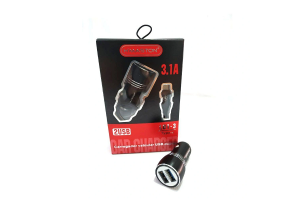 CARREGADOR VEICULAR RÁPIDO TIPO C 2 ENTRADAS USB ANDROID