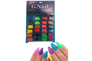 UNHA POSTICA DE PLASTICO COLORIDA UNIDADE