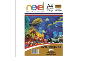 PAPEL FOTOGRAFICO GLOSSY ADESIVO 130G BRANCO BRILHANTE A/4 C/20 FOLHAS